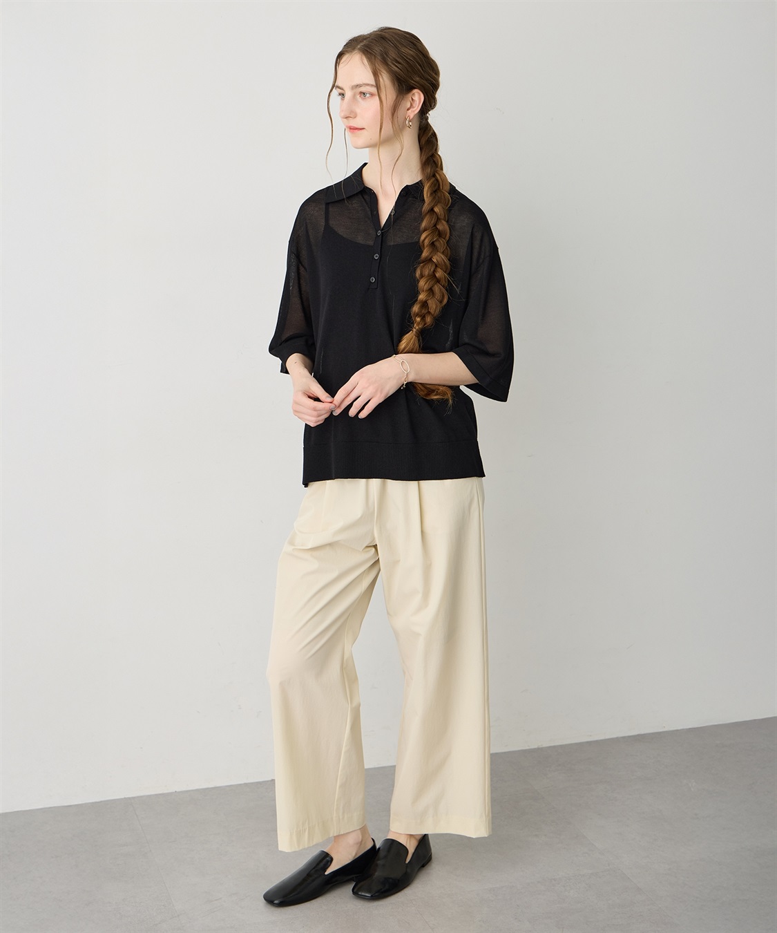 LE SOUK HOLIDAY ポロカラーニットプルオーバー_sub_12