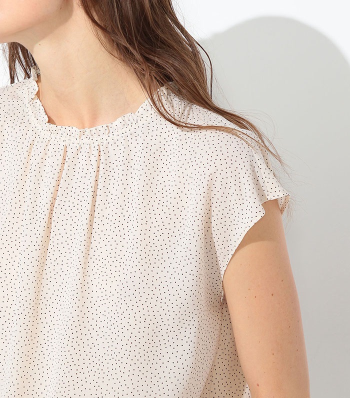 LE SOUK HOLIDAY ドットプリントフレンチブラウス_sub_1