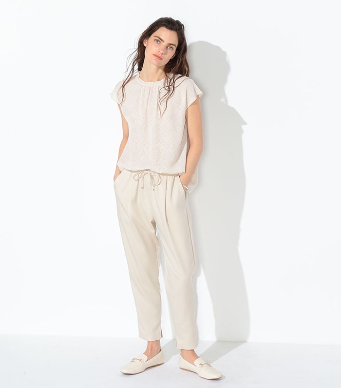 LE SOUK HOLIDAY ドットプリントフレンチブラウス_sub_2