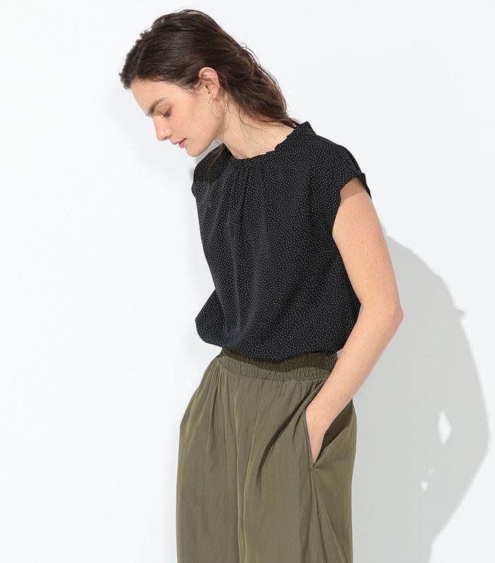 LE SOUK HOLIDAY ドットプリントフレンチブラウス_sub_9