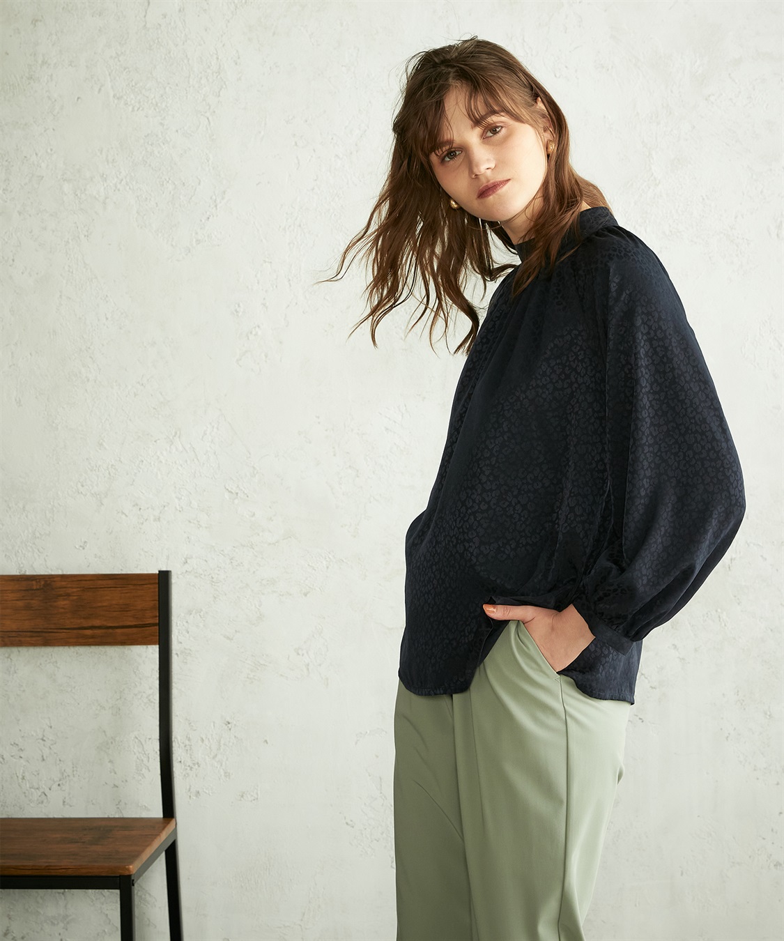 LE SOUK HOLIDAY レオパードジャガードブラウス_sub_8