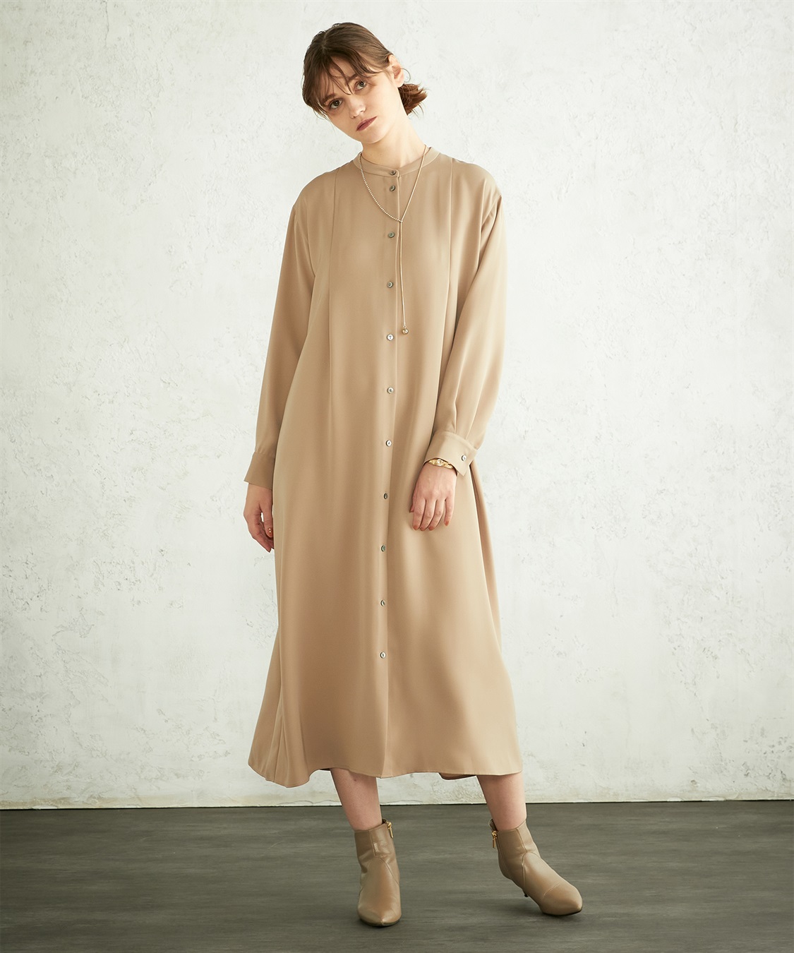 LE SOUK HOLIDAY バックタックデザインワンピース_sub_1