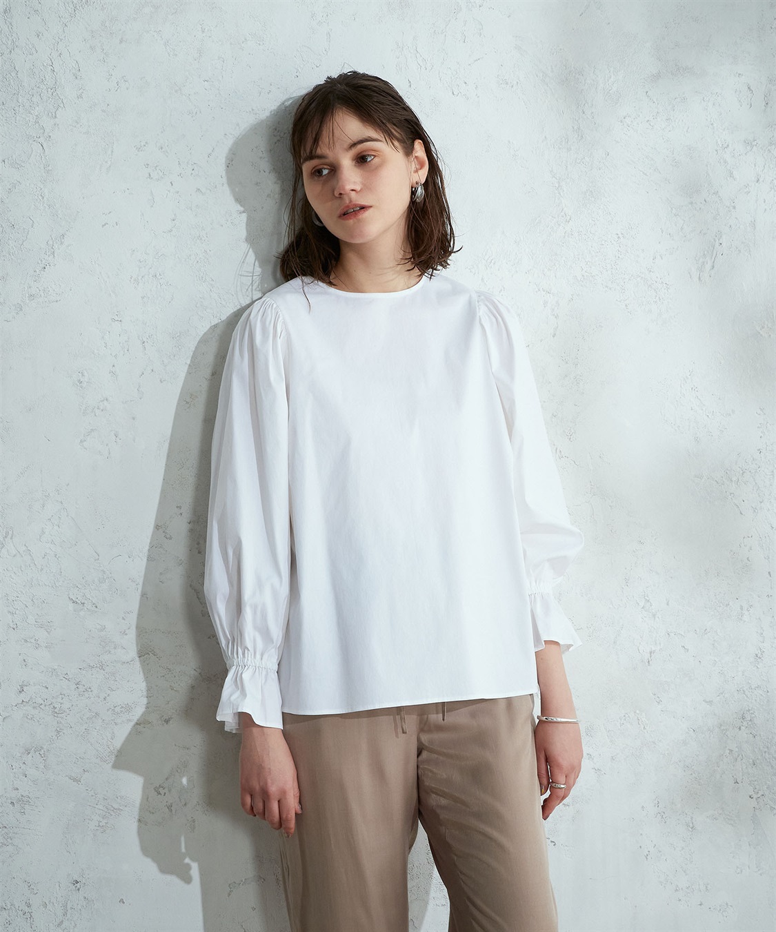 St.cecilia キャンディブラウス　カーキ38 St.cecilia セイルブラウス – GIRLISH