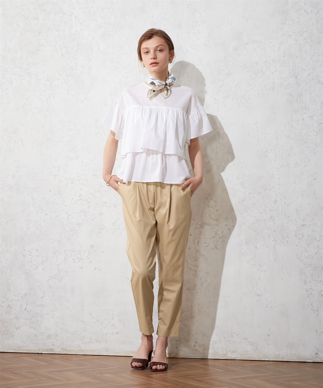 フレアスリーブティアードブラウス LE SOUK HOLIDAY｜クロスプラス公式