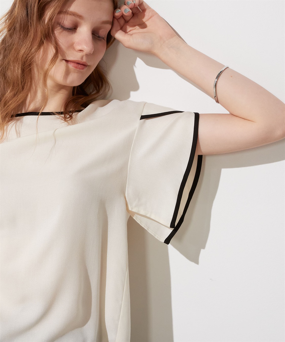 LE SOUK HOLIDAY 配色パイピングブラウス_sub_5