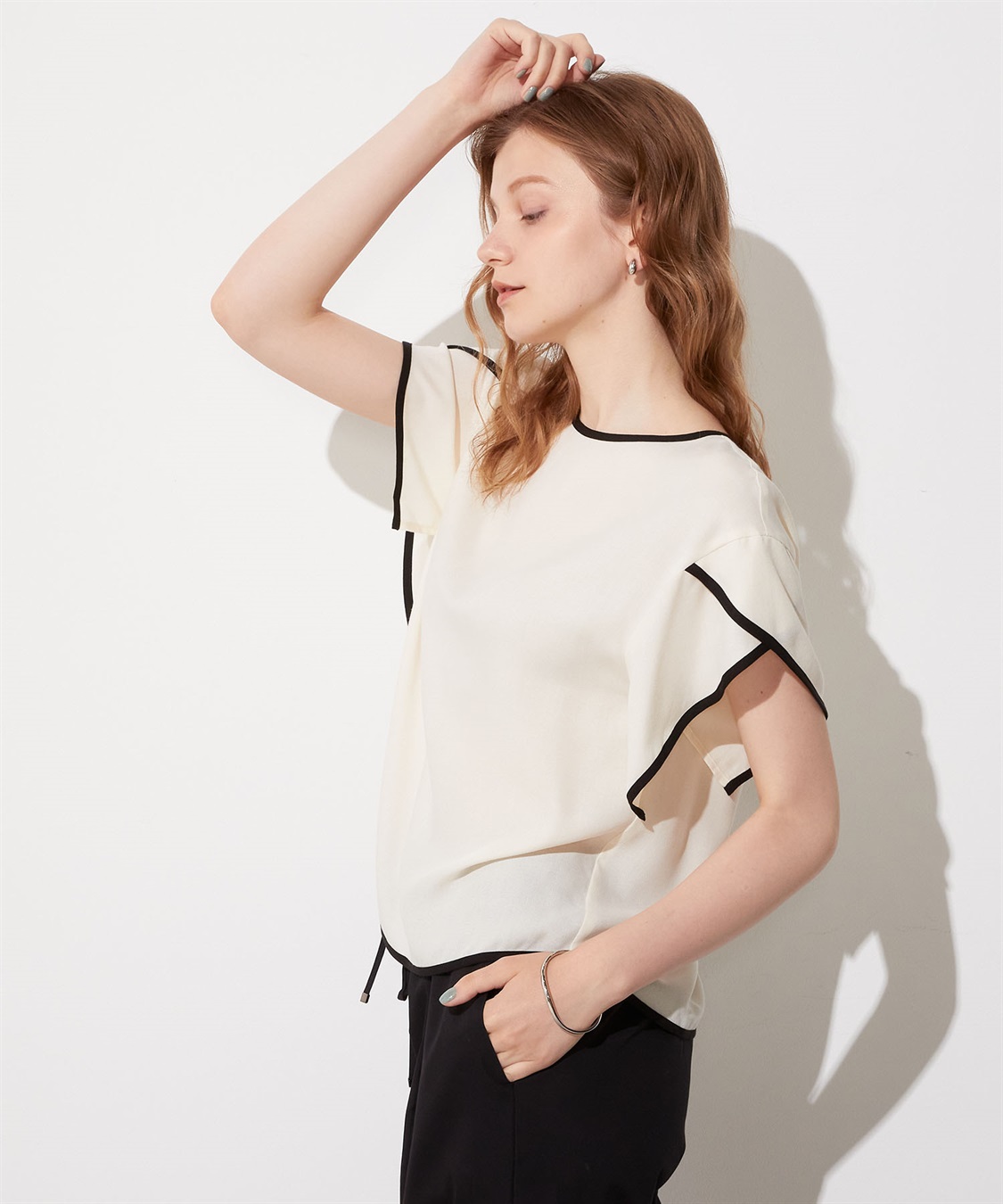 LE SOUK HOLIDAY 配色パイピングブラウス_sub_9