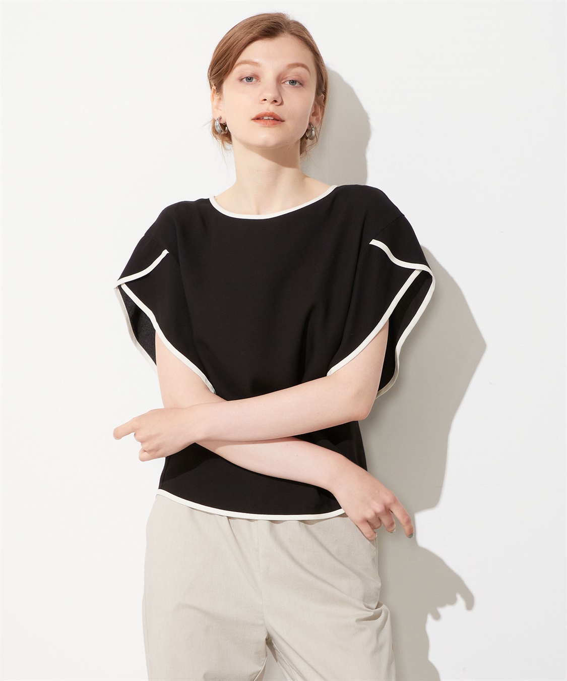 LE SOUK HOLIDAY 配色パイピングブラウス_sub_16