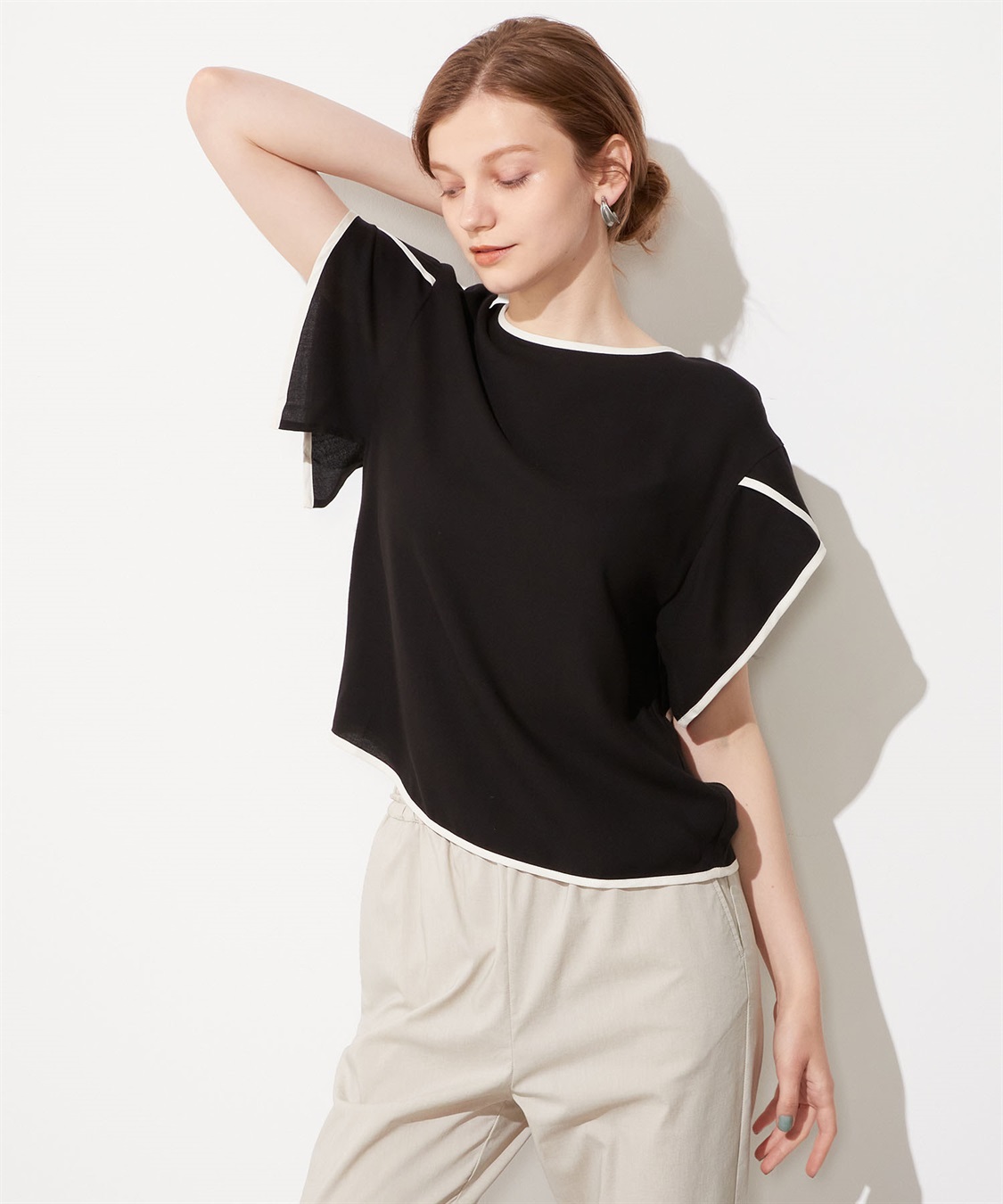 LE SOUK HOLIDAY 配色パイピングブラウス_sub_17