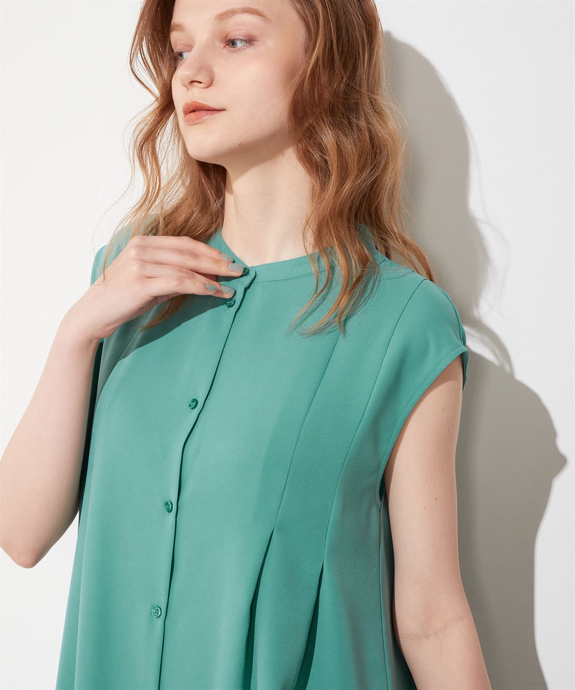 LE SOUK HOLIDAY バックタックノースリーブブラウス_sub_2