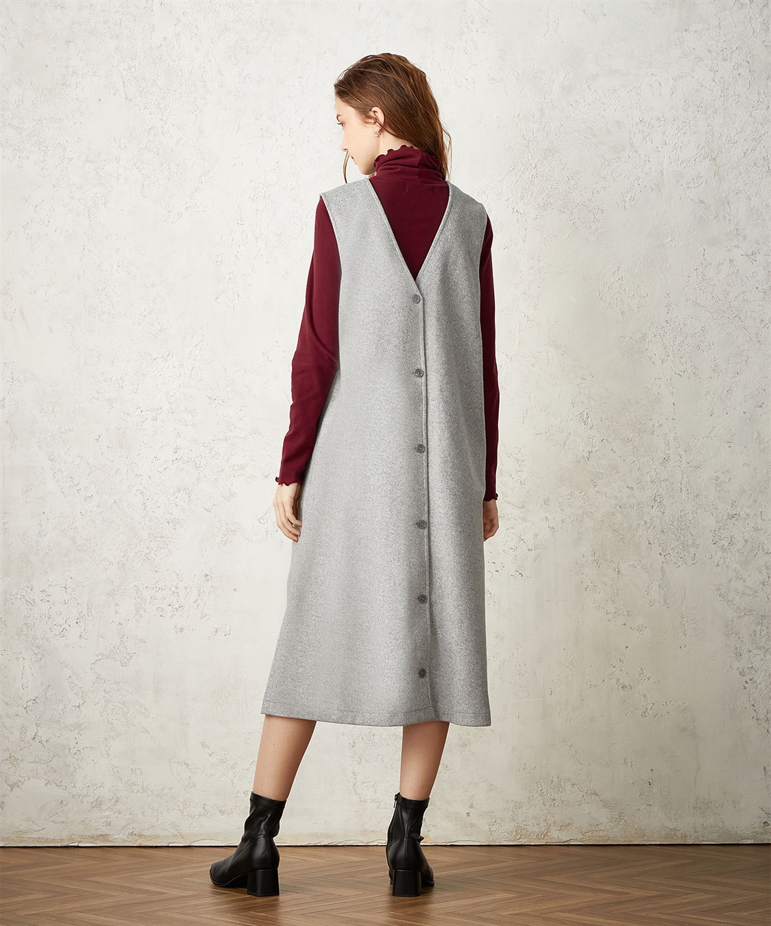 4点セット　ジャンパースカート&ベレー&オーバーニー&クルー 4点セット ジャンパースカート&ベレー&オーバーニー&クルー