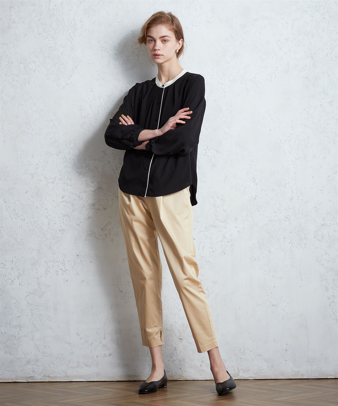 LE SOUK HOLIDAY 配色パイピングブラウス_sub_4