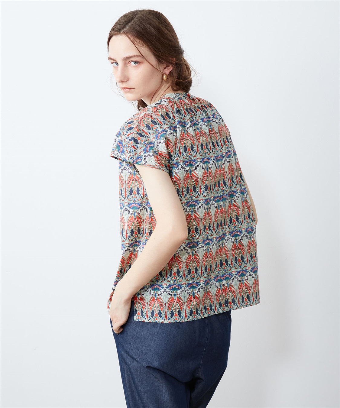 LE SOUK HOLIDAY リバティプリントブラウス_sub_5