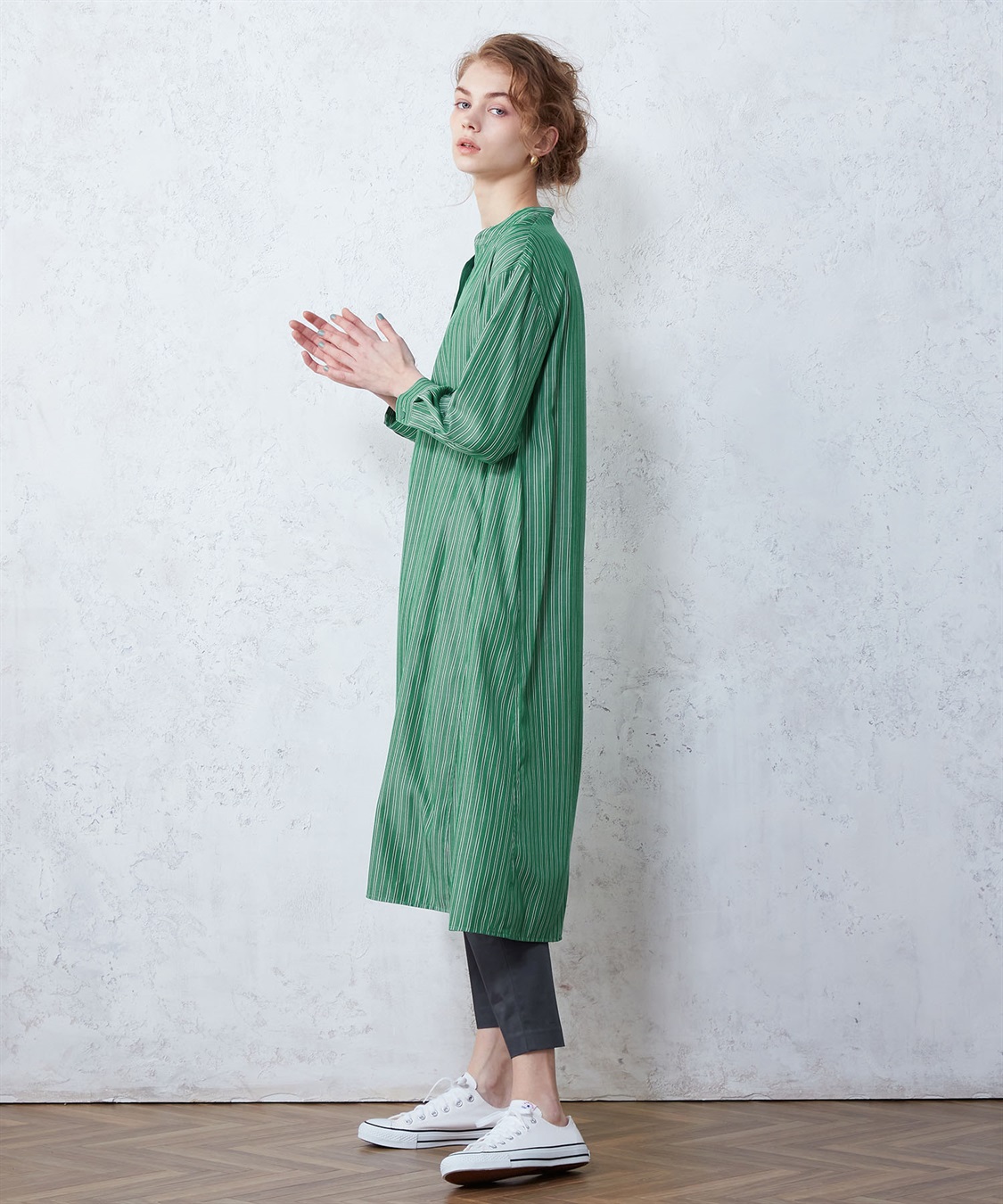 ストライプシャツワンピース LE SOUK HOLIDAY｜クロスプラス公式通販サイト