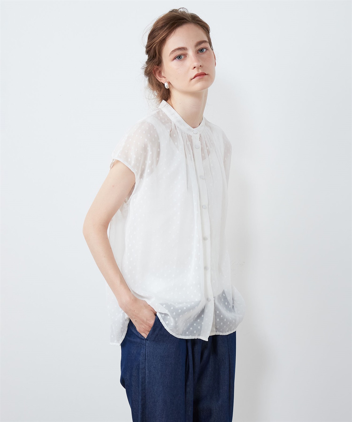 LE SOUK HOLIDAY シアーフレンチスリーブブラウス_sub_8