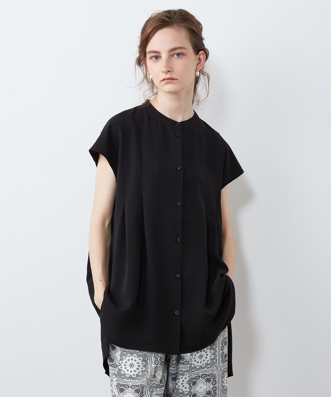 バックタックブラウス LE SOUK HOLIDAY｜クロスプラス公式通販サイト