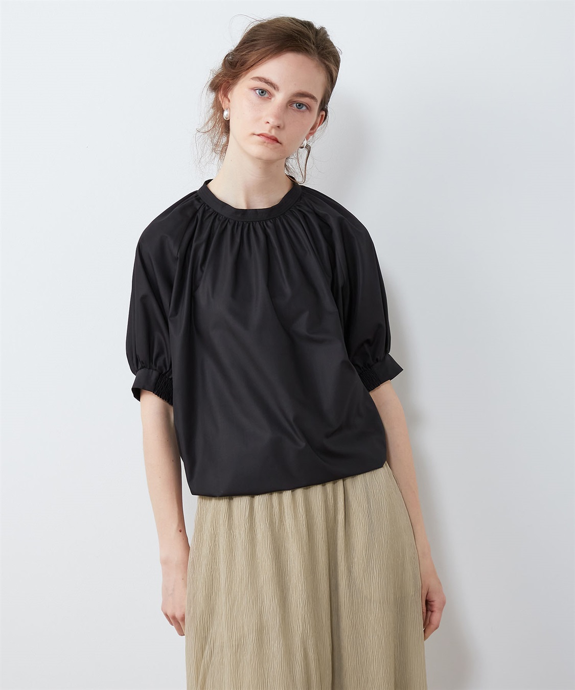 ギャザーブラウス LE SOUK HOLIDAY｜クロスプラス公式通販サイト