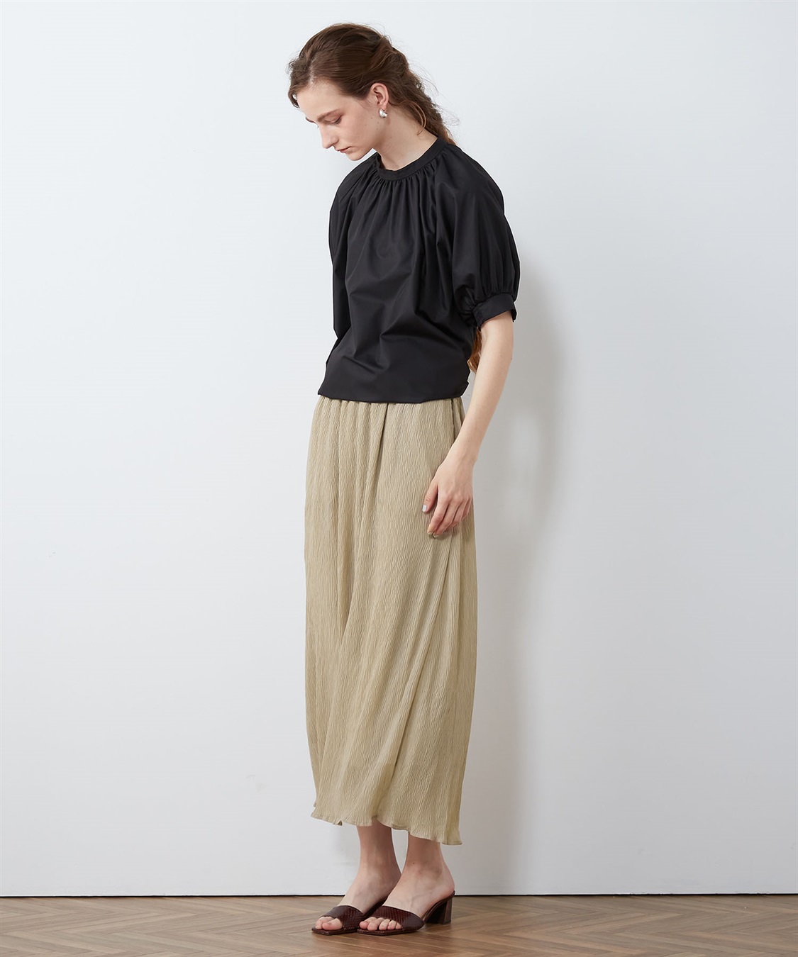 ギャザーブラウス LE SOUK HOLIDAY｜クロスプラス公式通販サイト