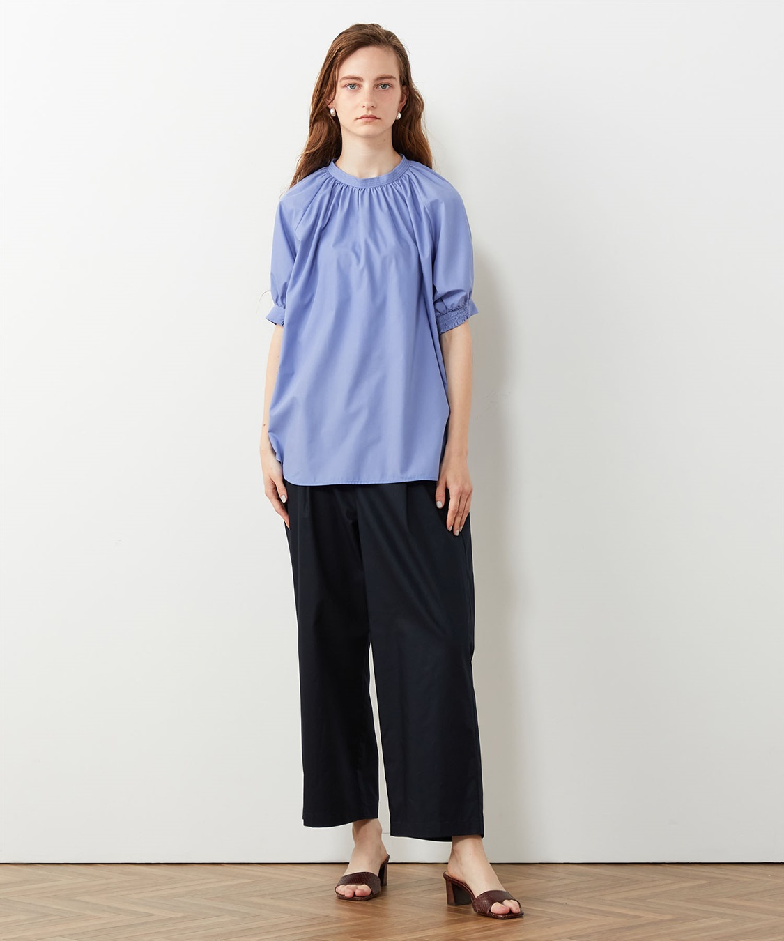 ギャザーブラウス LE SOUK HOLIDAY｜クロスプラス公式通販サイト