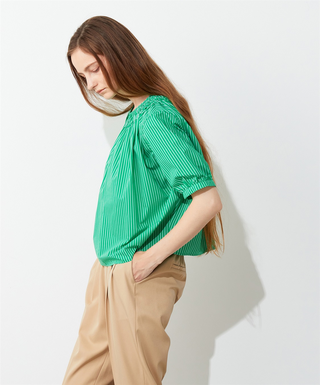 LE SOUK HOLIDAY シャーリングネックブラウス_sub_2