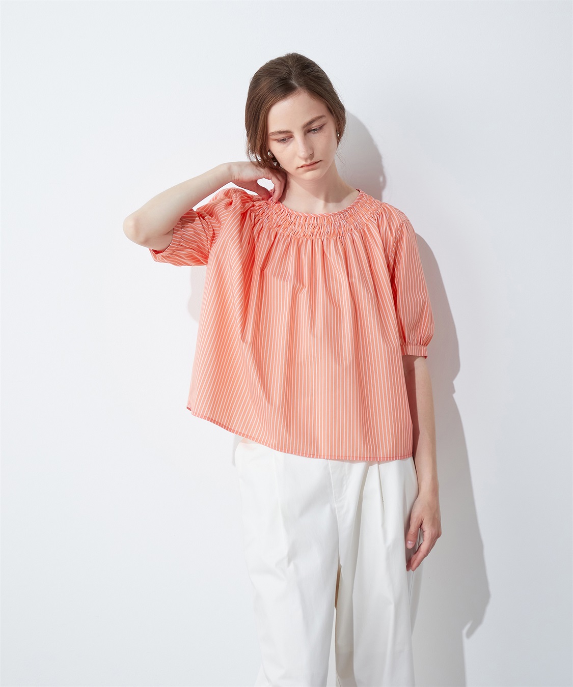 LE SOUK HOLIDAY シャーリングネックブラウス_sub_9