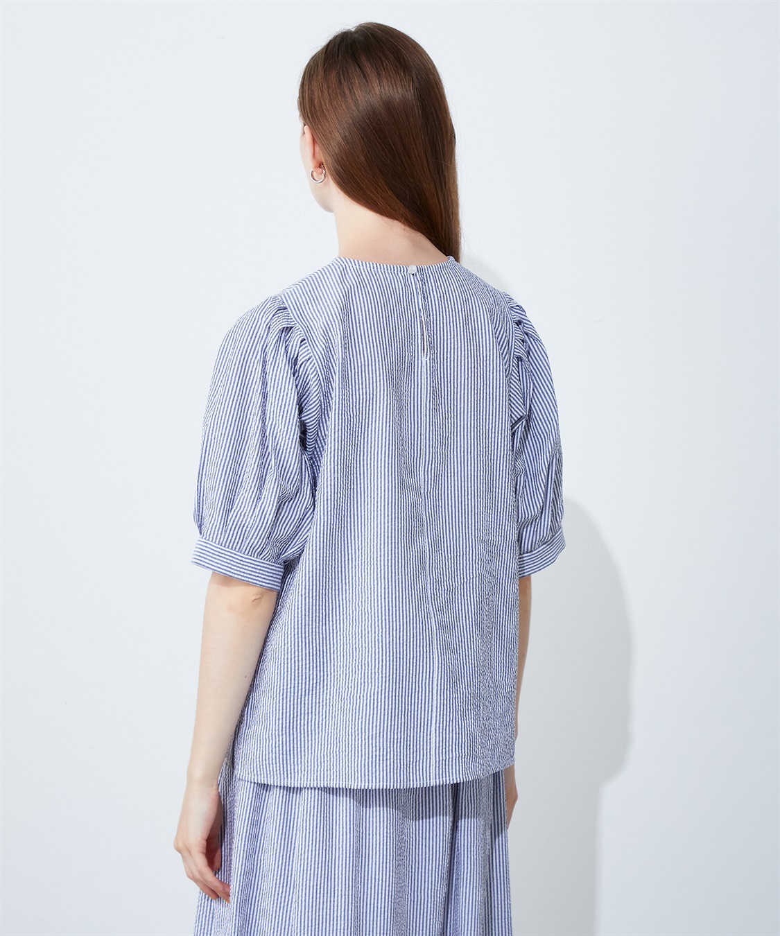 LE SOUK HOLIDAY タックスリーブサッカーブラウス_sub_3