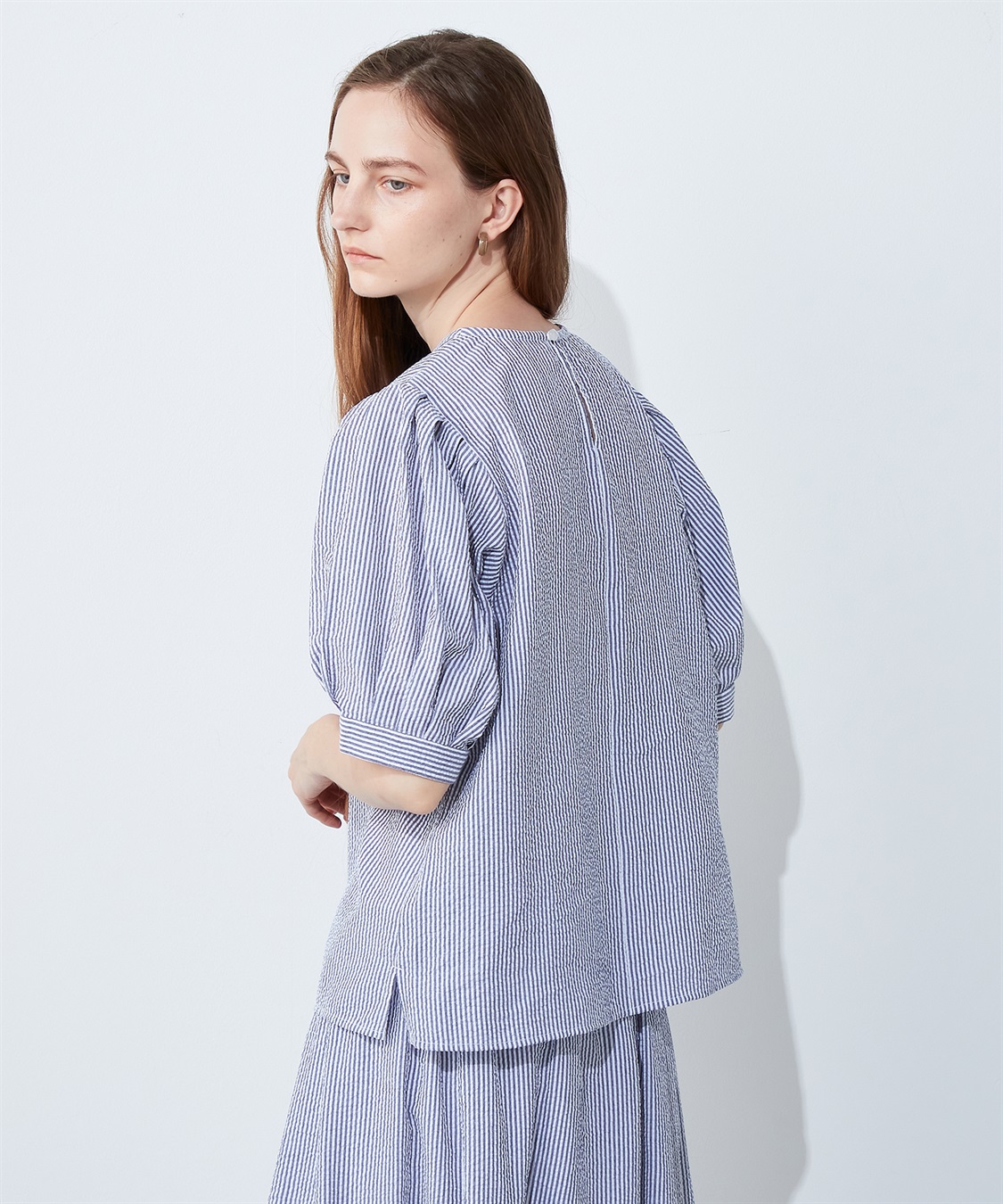 タックスリーブサッカーブラウス LE SOUK HOLIDAY｜クロスプラス公式