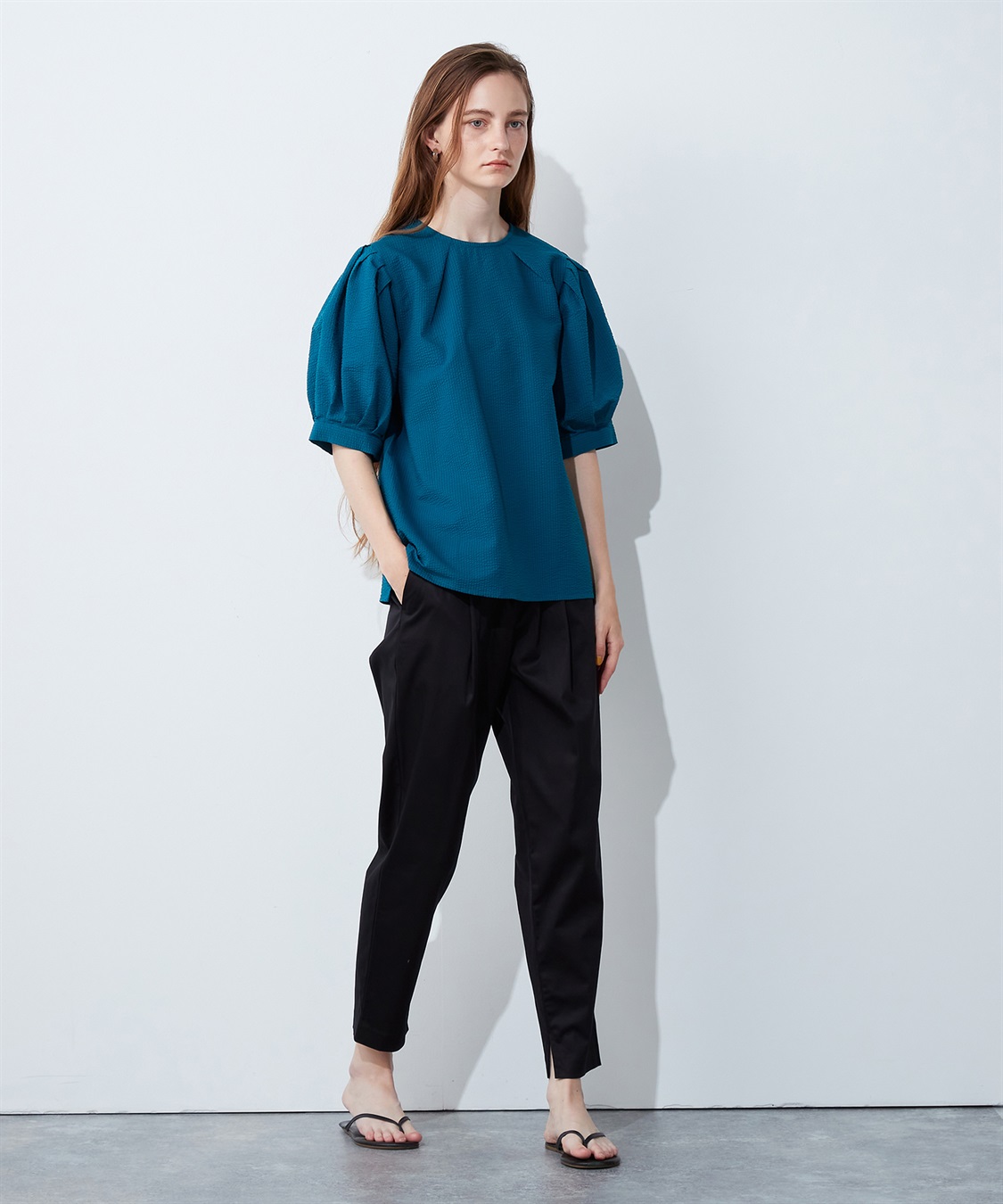 タックスリーブサッカーブラウス LE SOUK HOLIDAY｜クロスプラス公式