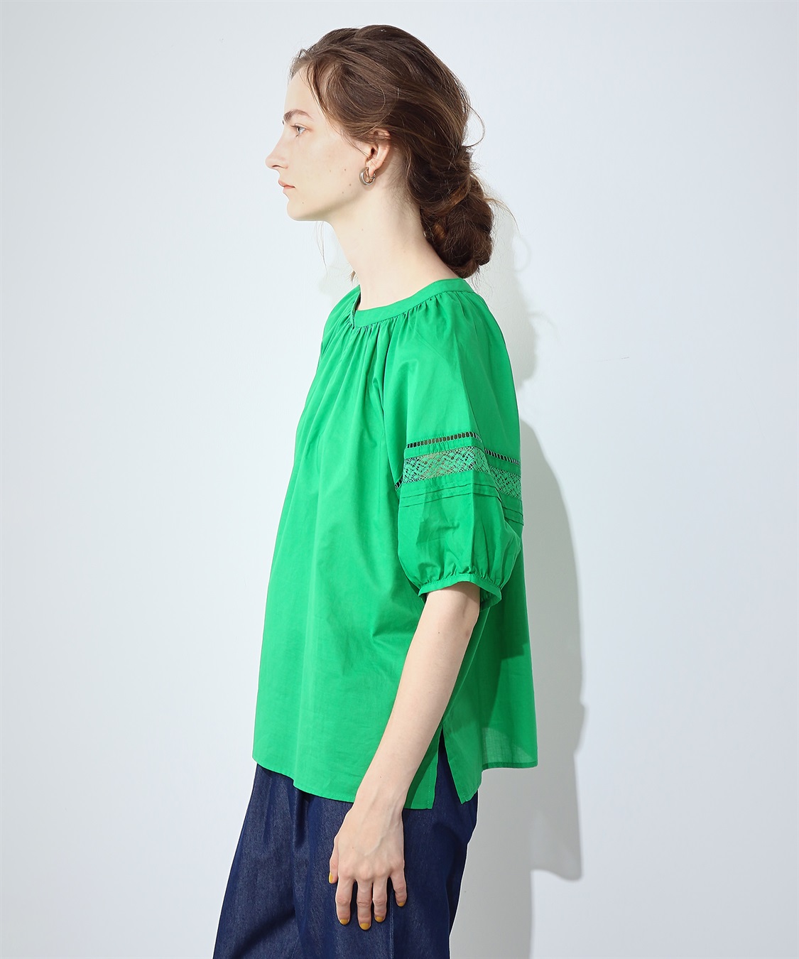 LE SOUK HOLIDAY レースギャザーブラウス_sub_1