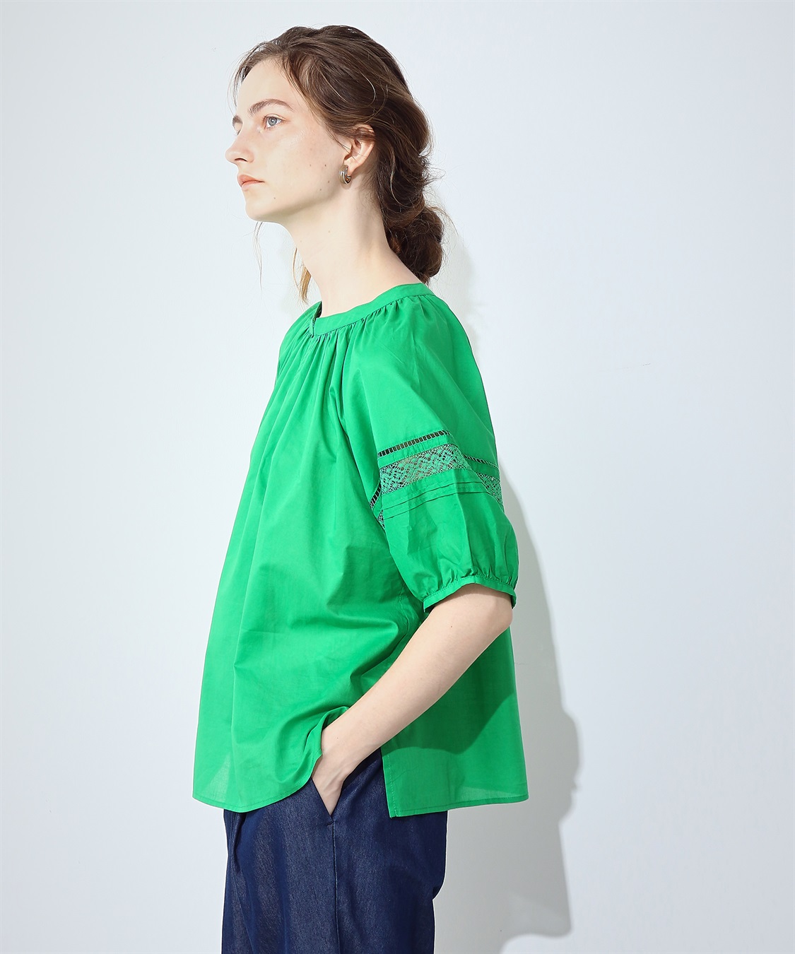 LE SOUK HOLIDAY レースギャザーブラウス_sub_2