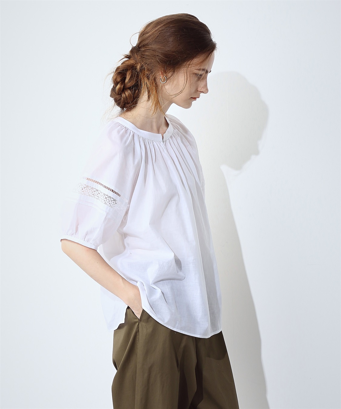 LE SOUK HOLIDAY レースギャザーブラウス_sub_10