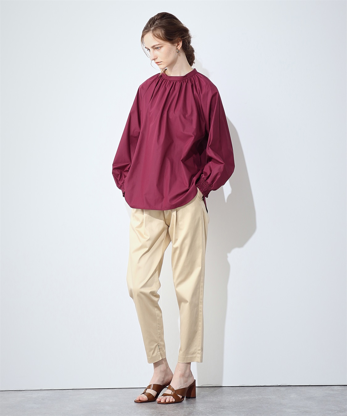 LE SOUK HOLIDAY ギャザーネックブラウス_sub_11