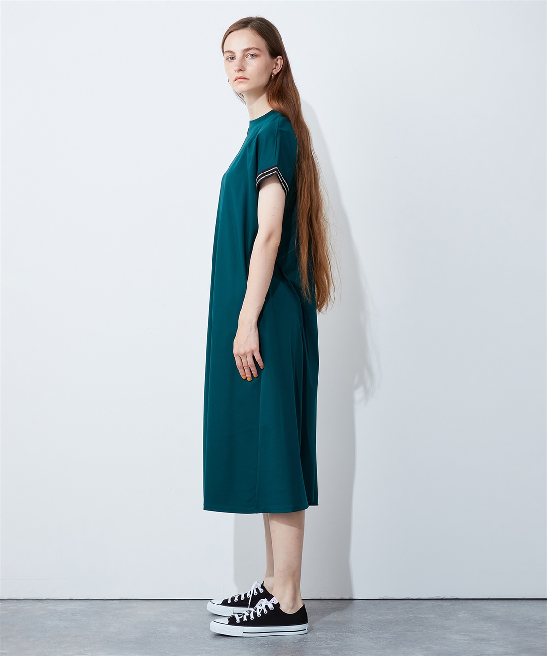 LE SOUK HOLIDAY テープ使いモックネックワンピース_sub_2