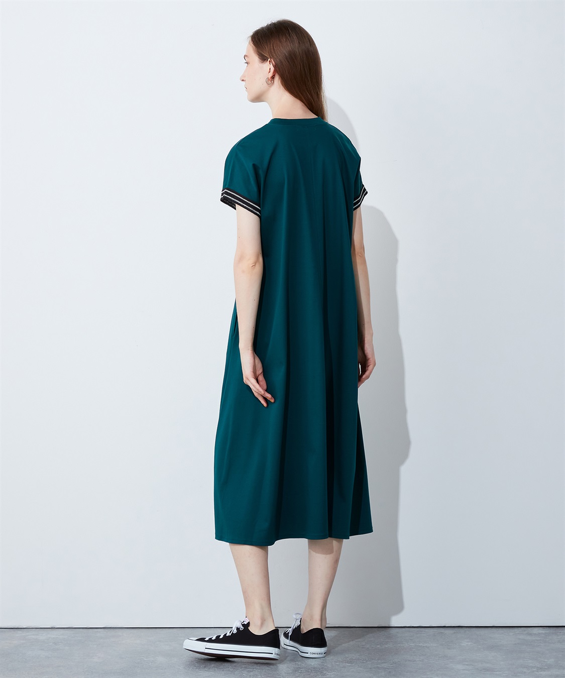 LE SOUK HOLIDAY テープ使いモックネックワンピース_sub_4