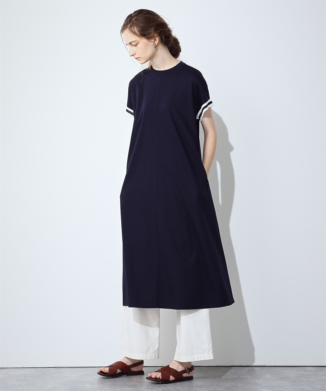 LE SOUK HOLIDAY テープ使いモックネックワンピース_sub_9