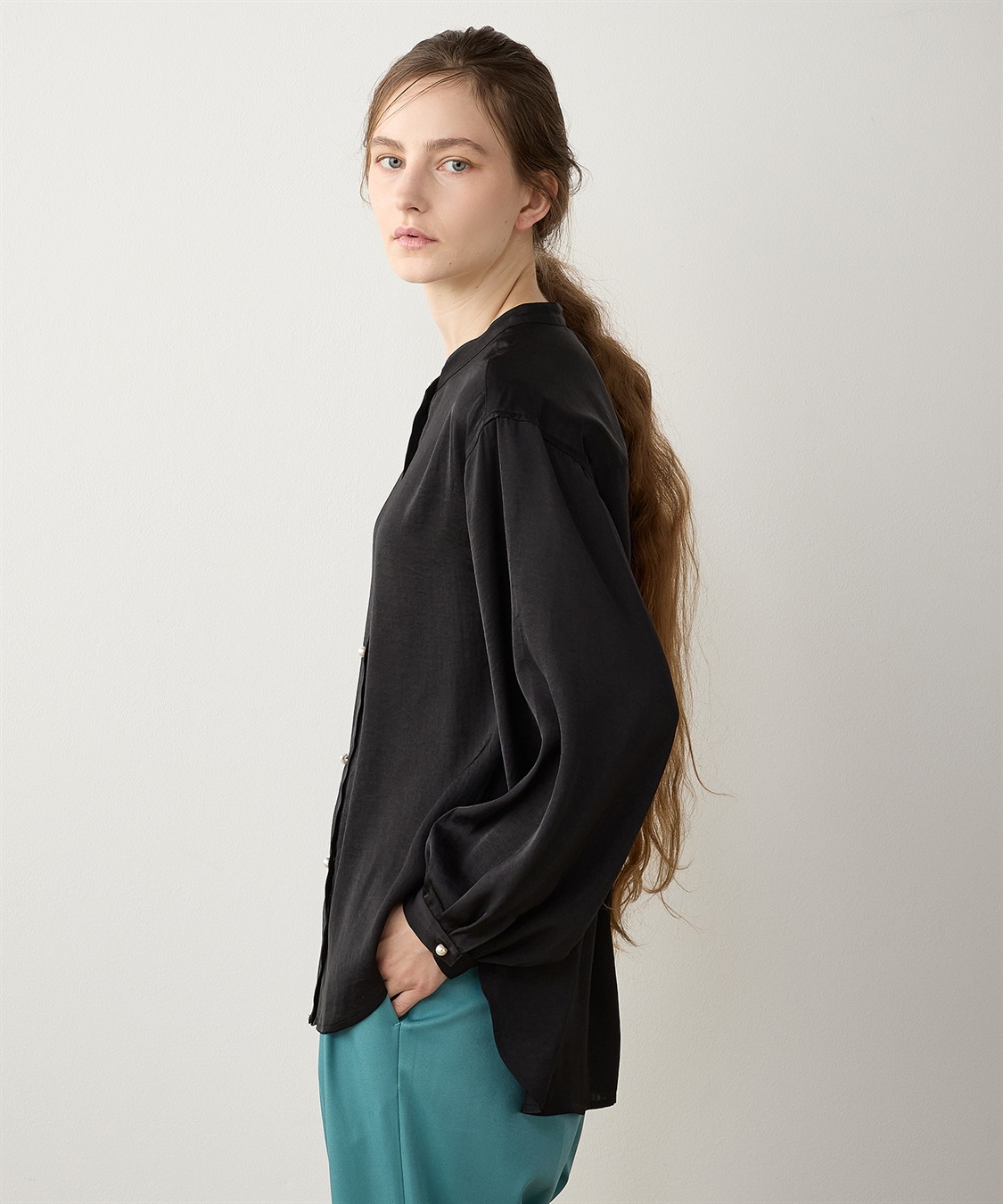 LE SOUK HOLIDAY パールボタンブラウス_sub_3