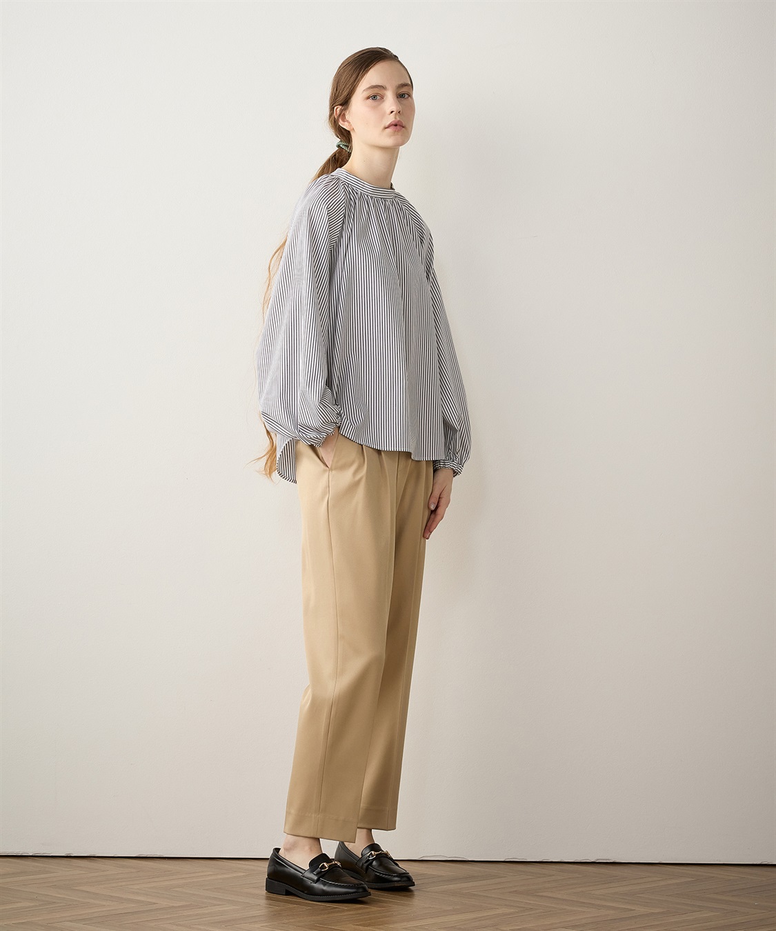 LE SOUK HOLIDAY ギャザーネックストライプブラウス_sub_11