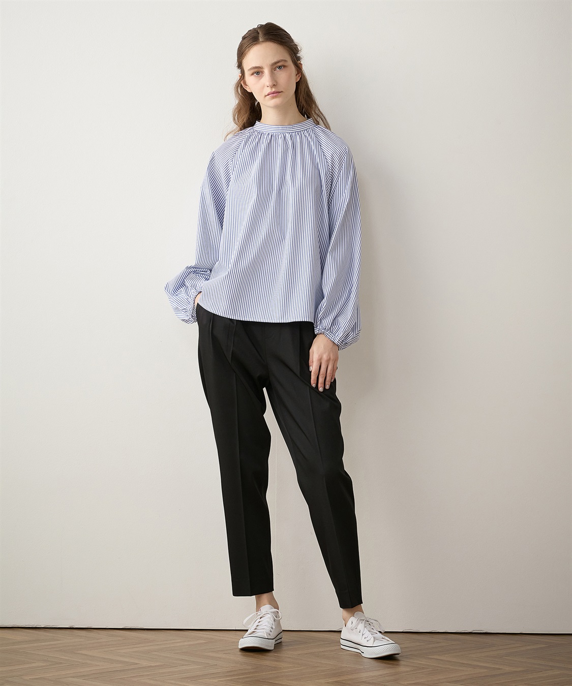 LE SOUK HOLIDAY ギャザーネックストライプブラウス_sub_14