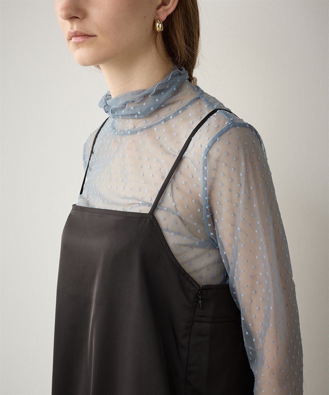 HERMESシルクキャミワンピース38 FRAMeWORK(フレームワーク) シルクキャミワンピース ブラック