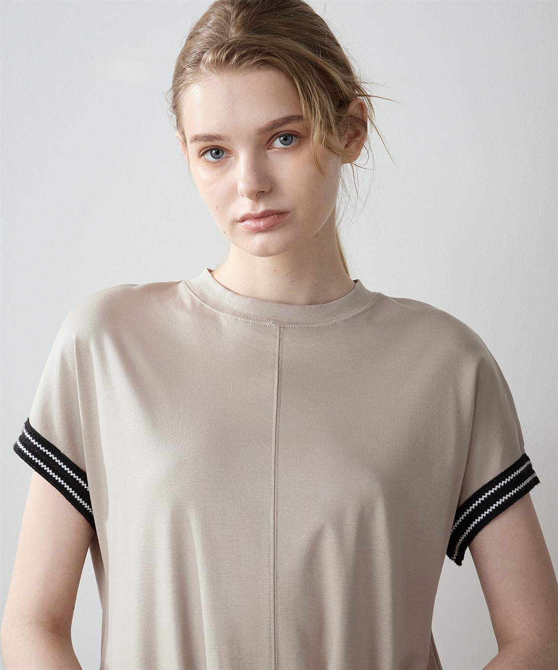 LE SOUK HOLIDAY 【接触冷感】袖テープモックネックワンピース_sub_7