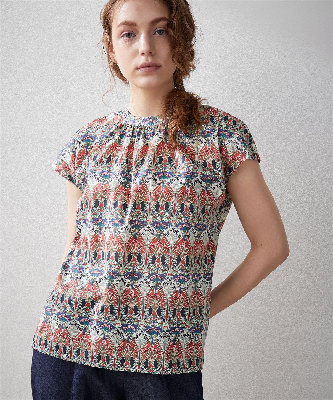 LE SOUK HOLIDAY リバティプリントブラウス_sub_5