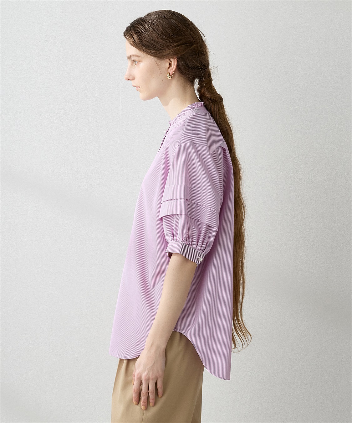 LE SOUK HOLIDAY バールボタンストライプシャツ_sub_1