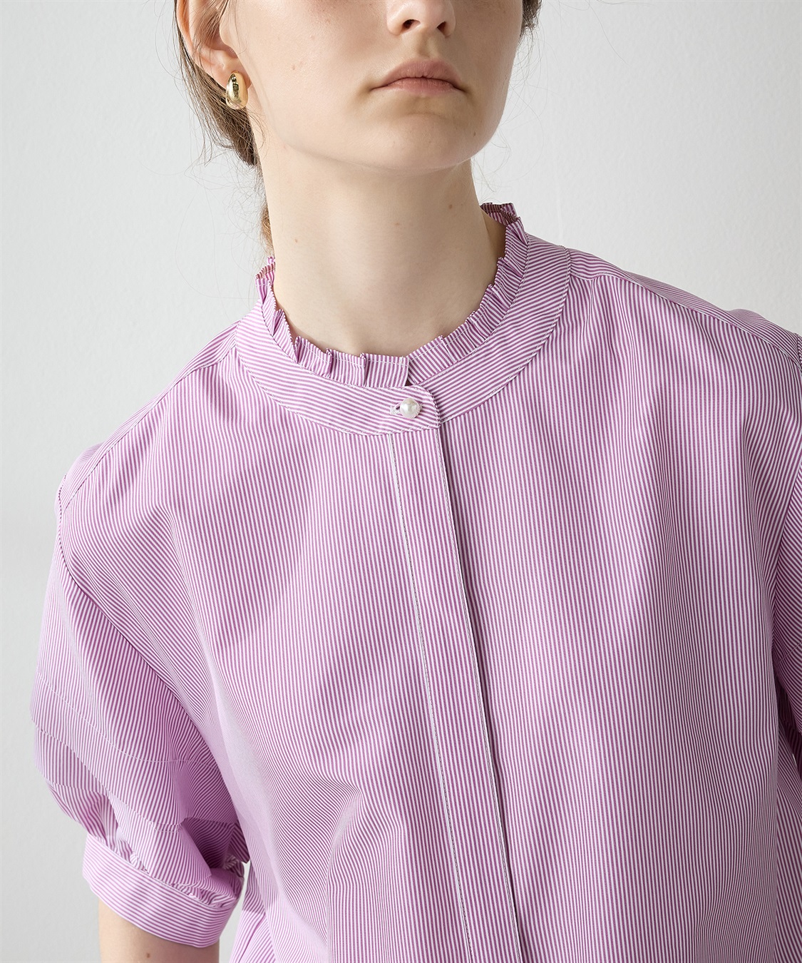 LE SOUK HOLIDAY バールボタンストライプシャツ_sub_5