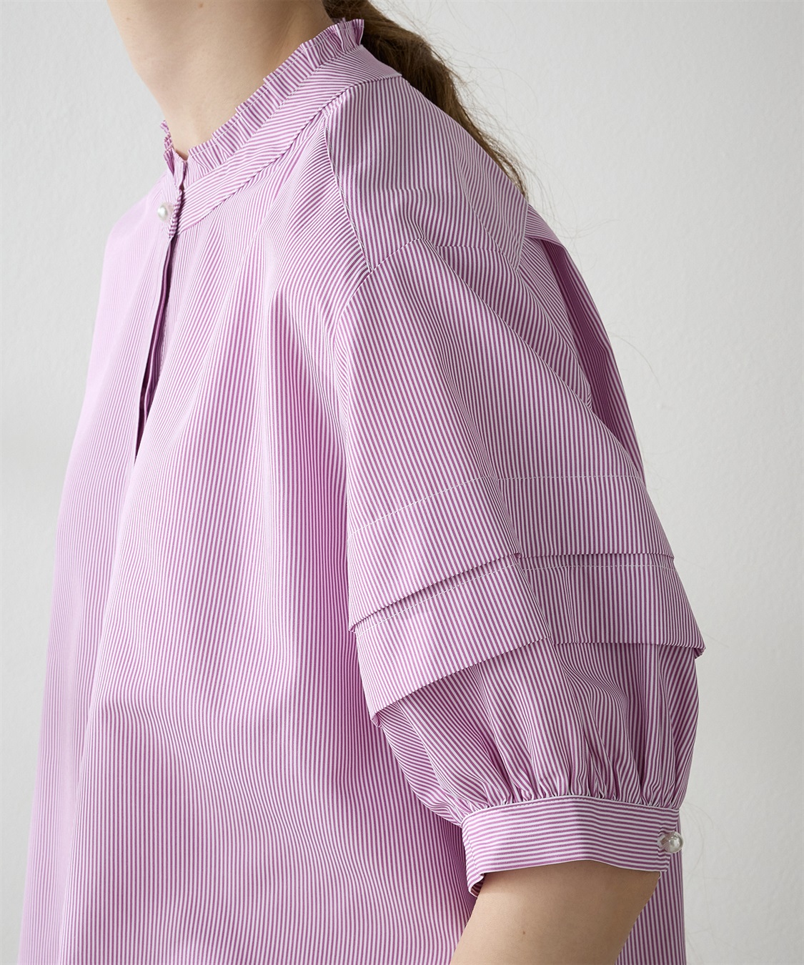 LE SOUK HOLIDAY バールボタンストライプシャツ_sub_6