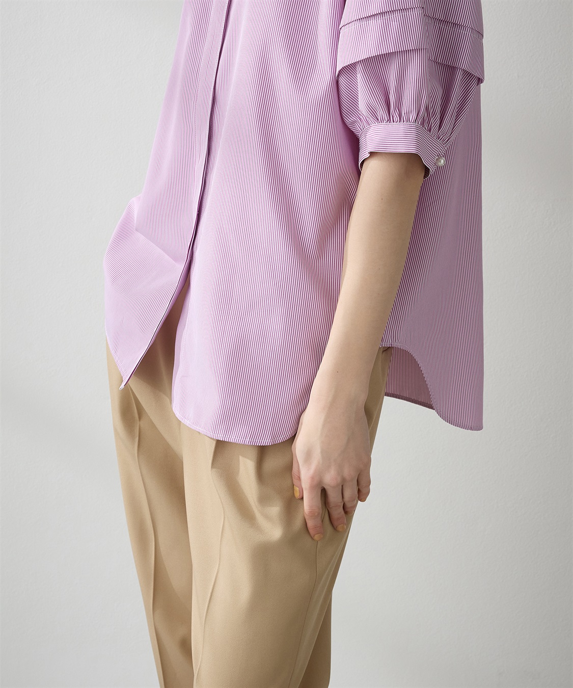 LE SOUK HOLIDAY バールボタンストライプシャツ_sub_7