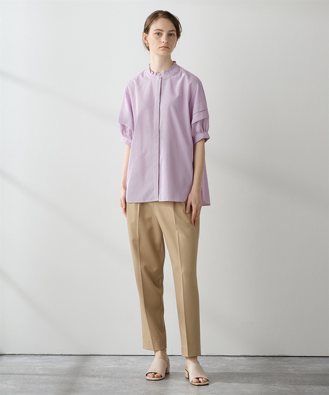 LE SOUK HOLIDAY バールボタンストライプシャツ_sub_8