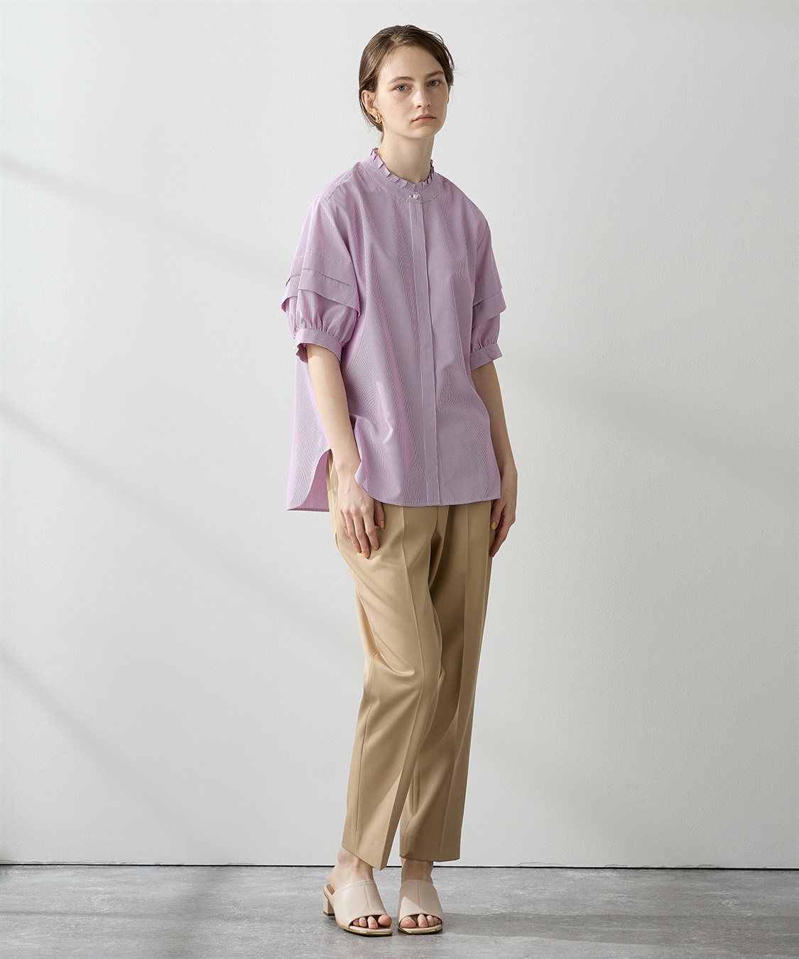 LE SOUK HOLIDAY バールボタンストライプシャツ_sub_9