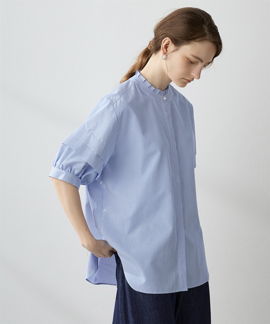 LE SOUK HOLIDAY バールボタンストライプシャツ_sub_10