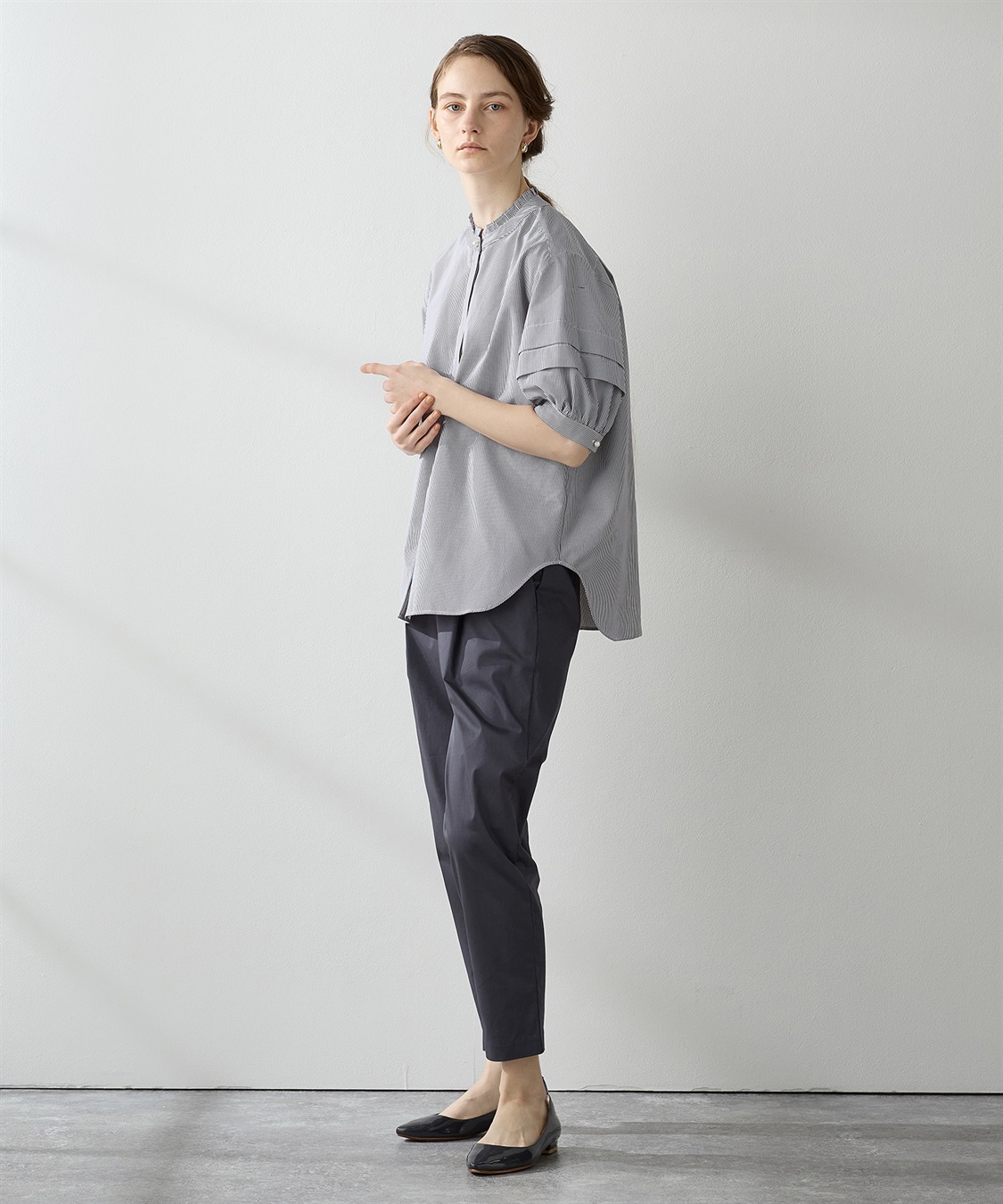 LE SOUK HOLIDAY バールボタンストライプシャツ_sub_16