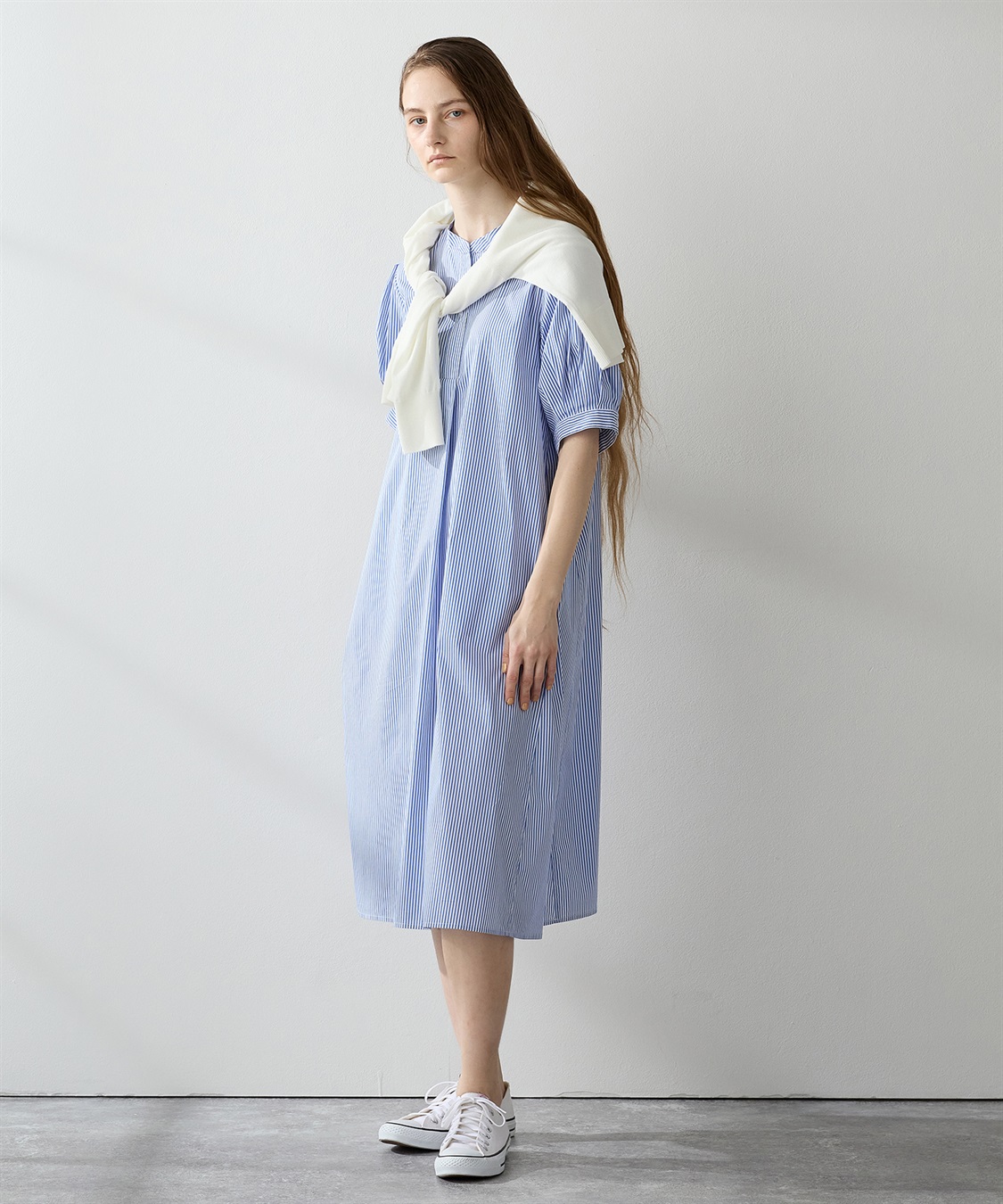 archivio ストライプ ワンピース 38 archivio ワンピース 「LADIES」ストライプノースリワンピース