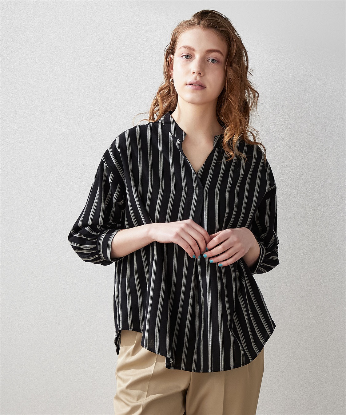 LE SOUK HOLIDAY ストライプスキッパーブラウス_sub_9